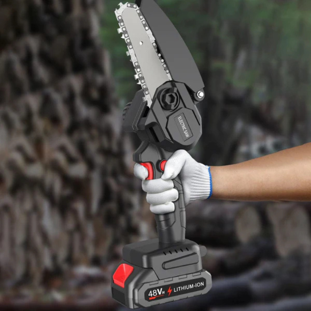 Mini Motosierra Compacta 48V - Potencia, Precisión y Comodidad en tus Manos