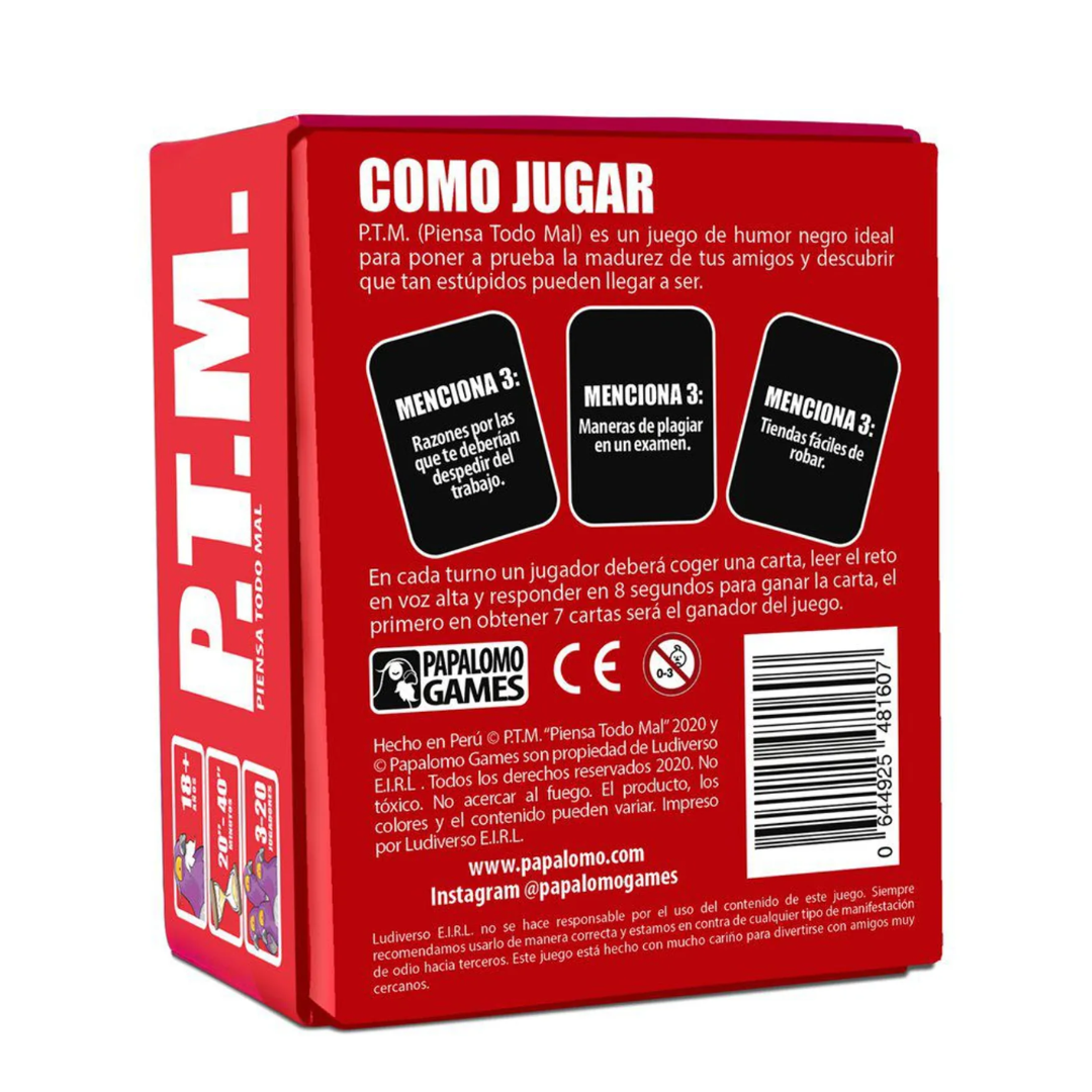 P.T.M. – Juego de Cartas para Adultos (+18)