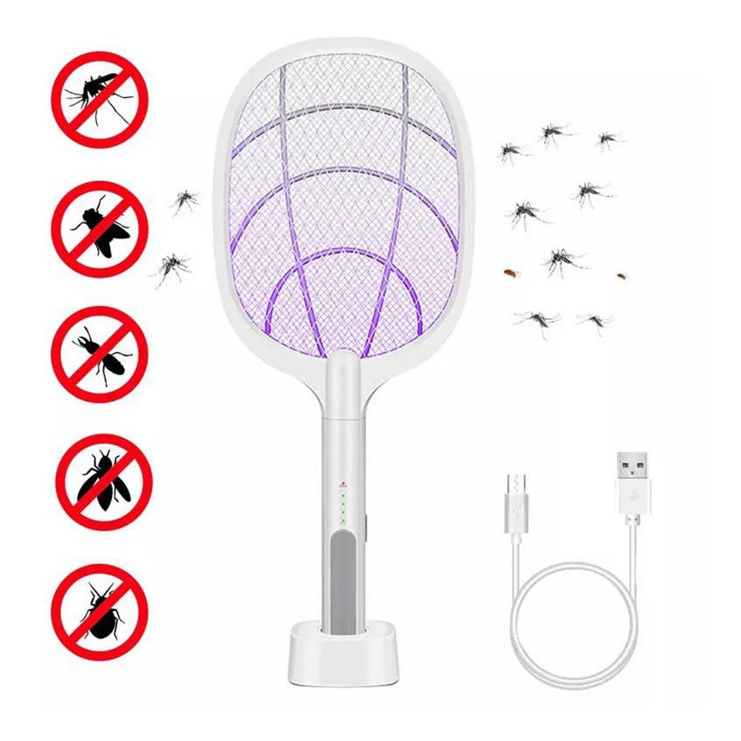 Raqueta Mata Mosquitos Eléctrica Recargable