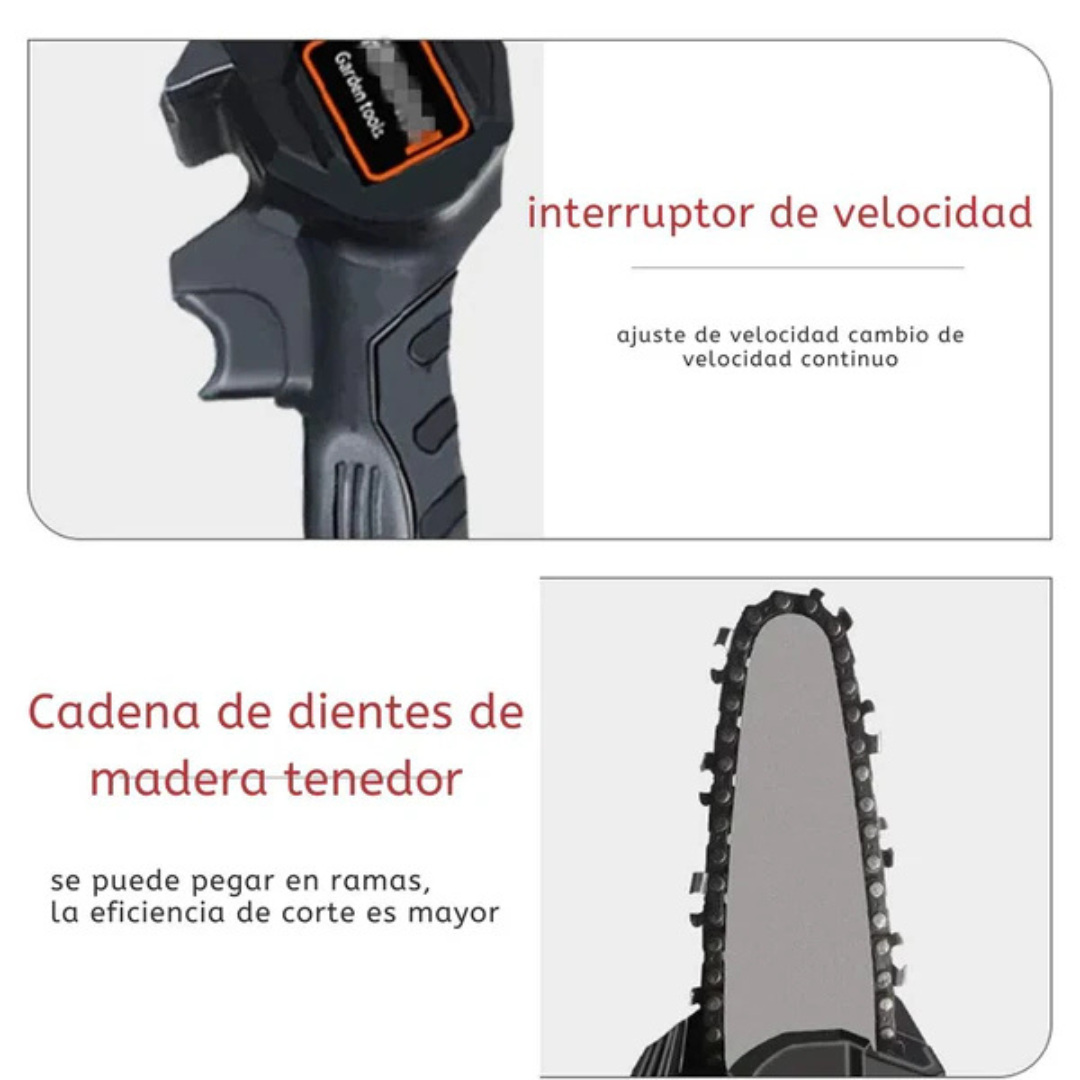 Mini Motosierra Compacta 48V - Potencia, Precisión y Comodidad en tus Manos