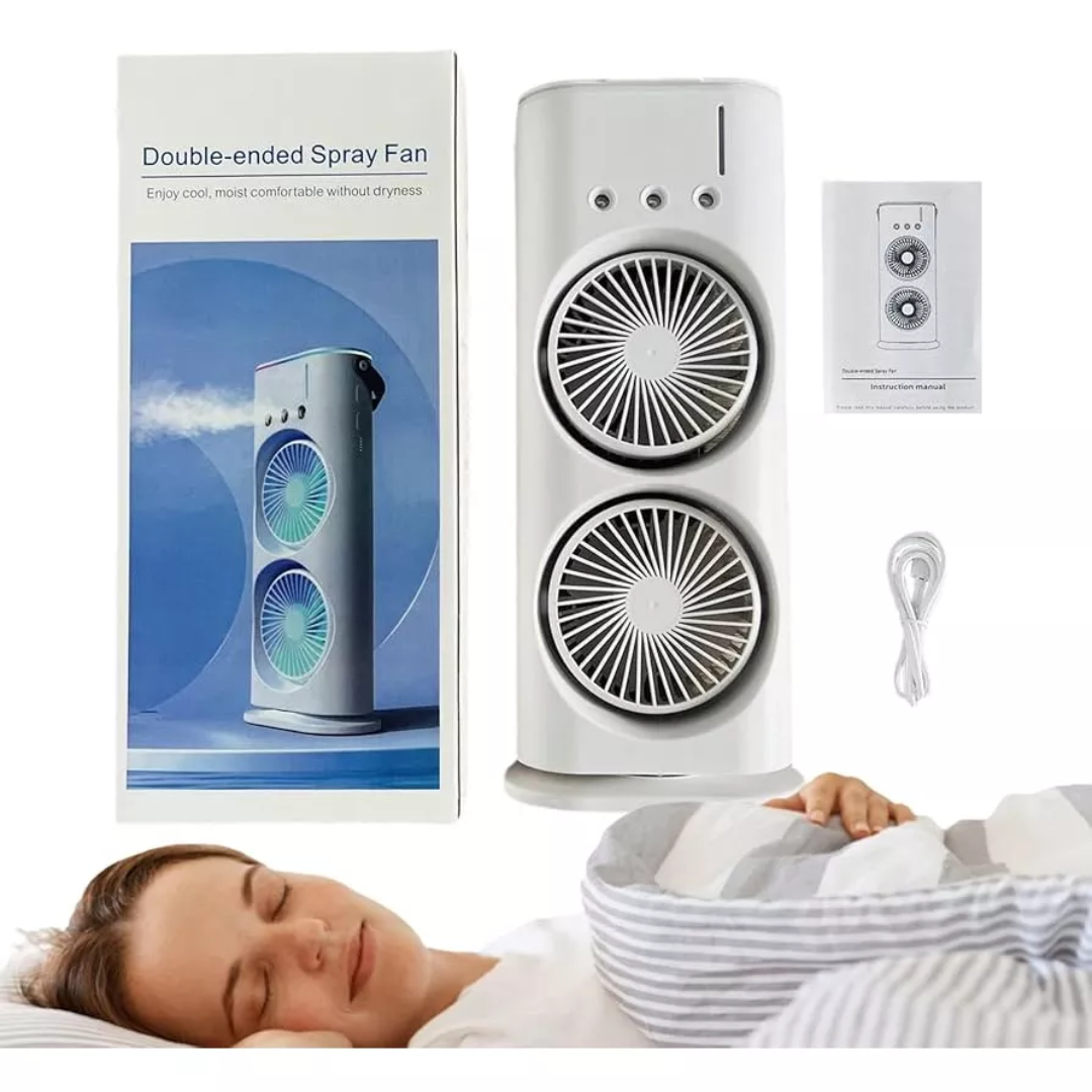 VENTILADOR HUMIDIFICADOR DOBLE 3 EN 1
