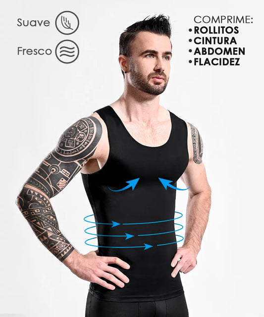 Bividi Faja Compresora Masculina – Reductor de Abdomen, Cintura y Ginecomastia