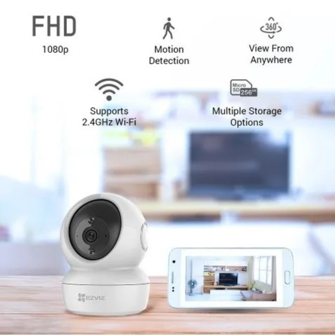 Cámara de Seguridad EZVIZ C6N 360° – Full HD con Sensor de Movimiento