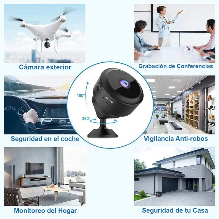 📷 Mini Cámara de Seguridad Full HD WiFi Inalámbrica