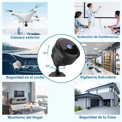 📷 Mini Cámara de Seguridad Full HD WiFi Inalámbrica