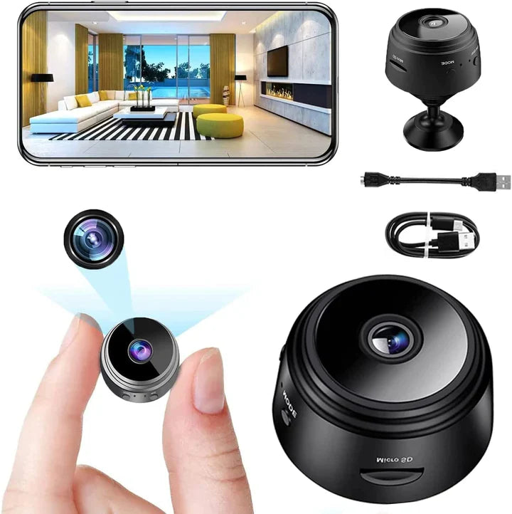 📷 Mini Cámara de Seguridad Full HD WiFi Inalámbrica