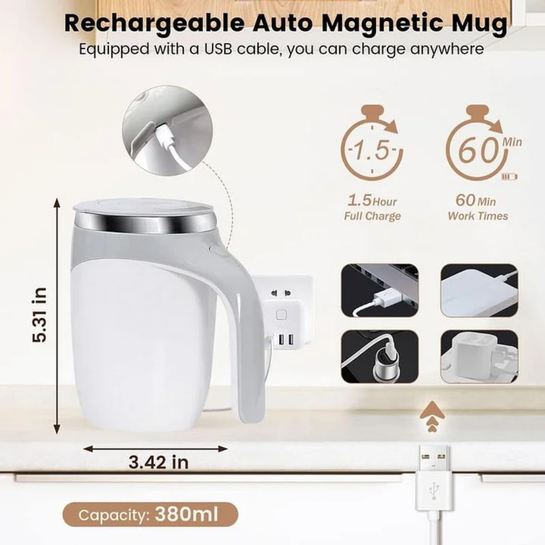 TAZA MEZCLADORA AUTOMÁTICA – ¡MEZCLA SOLA CON UN BOTÓN!