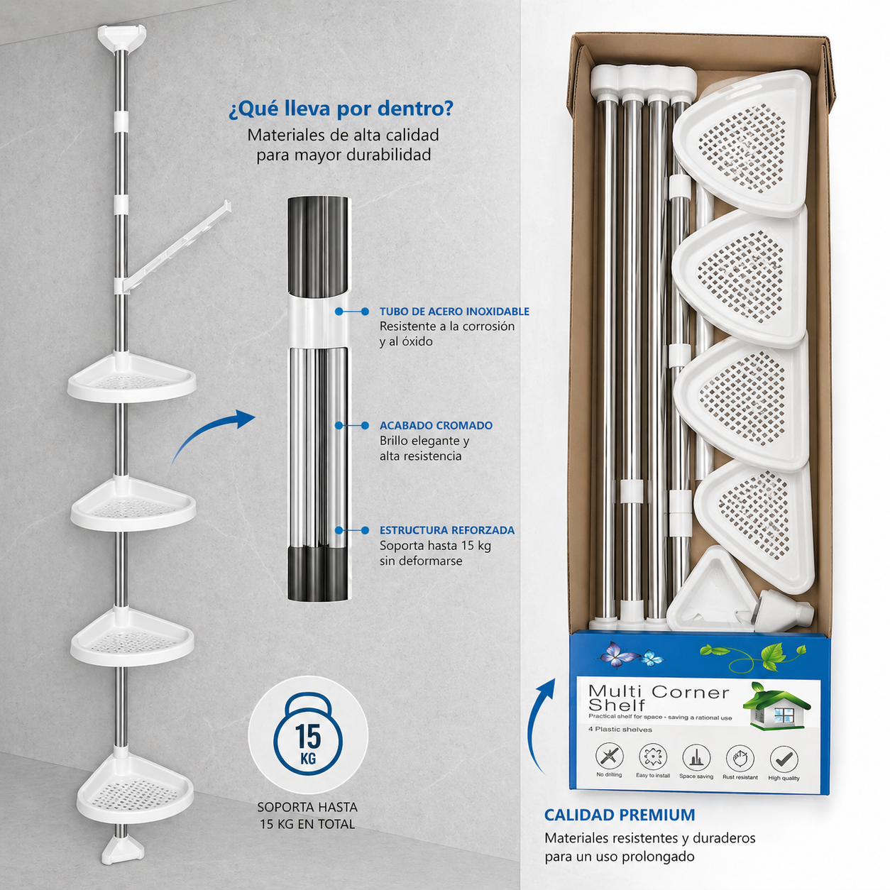 Esquinero de Ducha Multi Corner Ajustable PRO