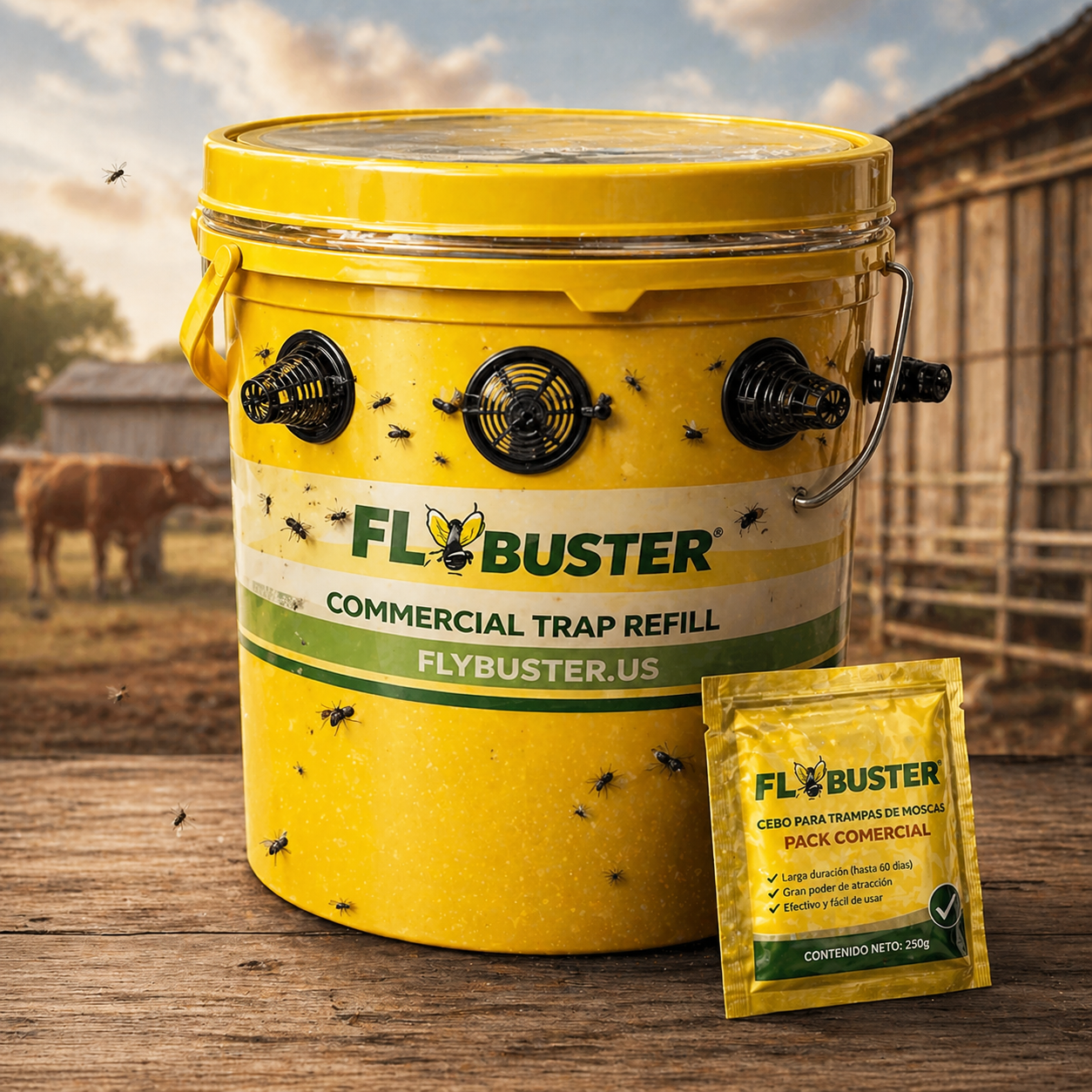 FLYBUSTER – TRAMPA Y CEBO PARA MOSCAS DE ALTA EFECTIVIDAD