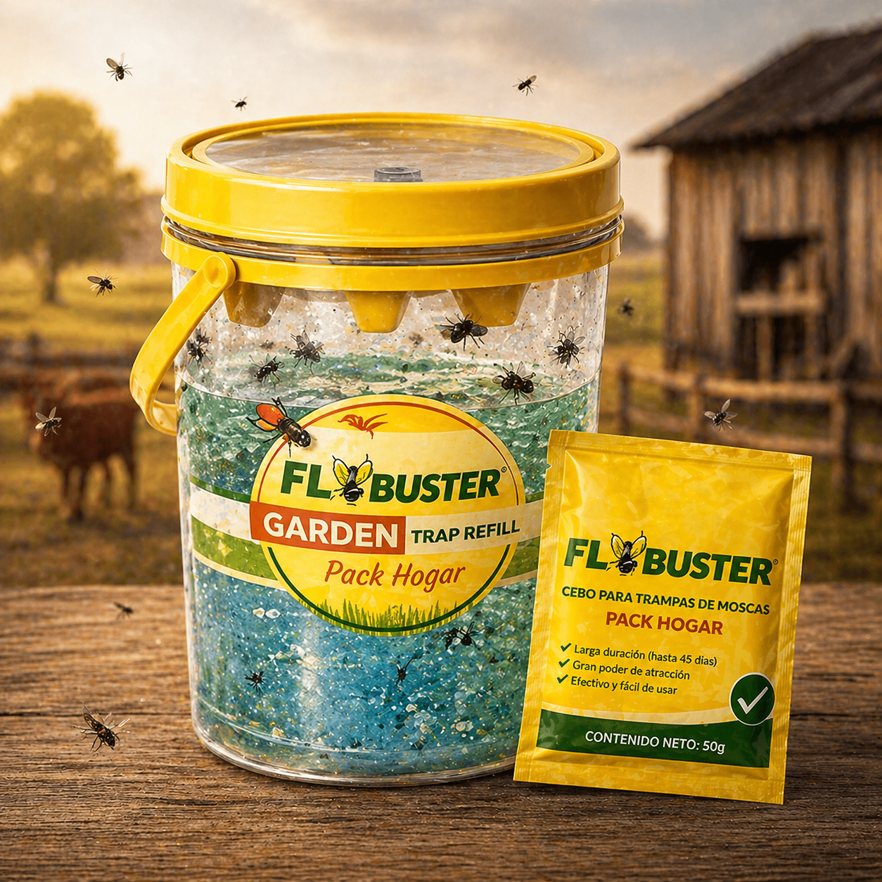 FLYBUSTER – TRAMPA Y CEBO PARA MOSCAS DE ALTA EFECTIVIDAD