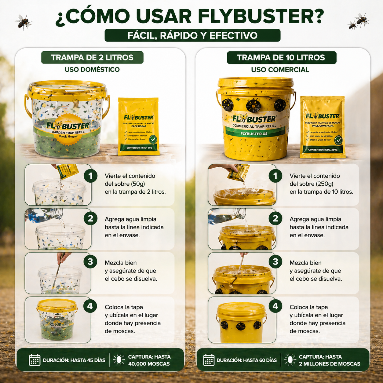 REPUESTO DE CEBO PARA TRAMPA DE MOSCAS