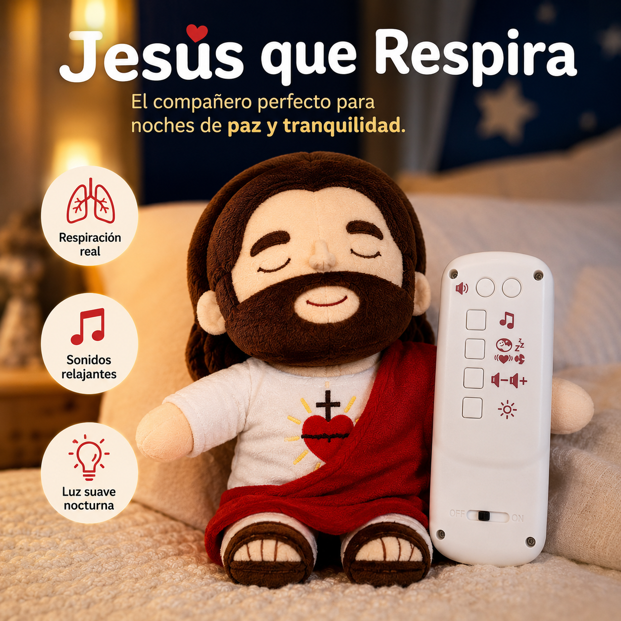 PELUCHE DE JESÚS QUE RESPIRA