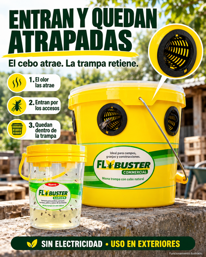 FLYBUSTER – TRAMPA Y CEBO PARA MOSCAS DE ALTA EFECTIVIDAD
