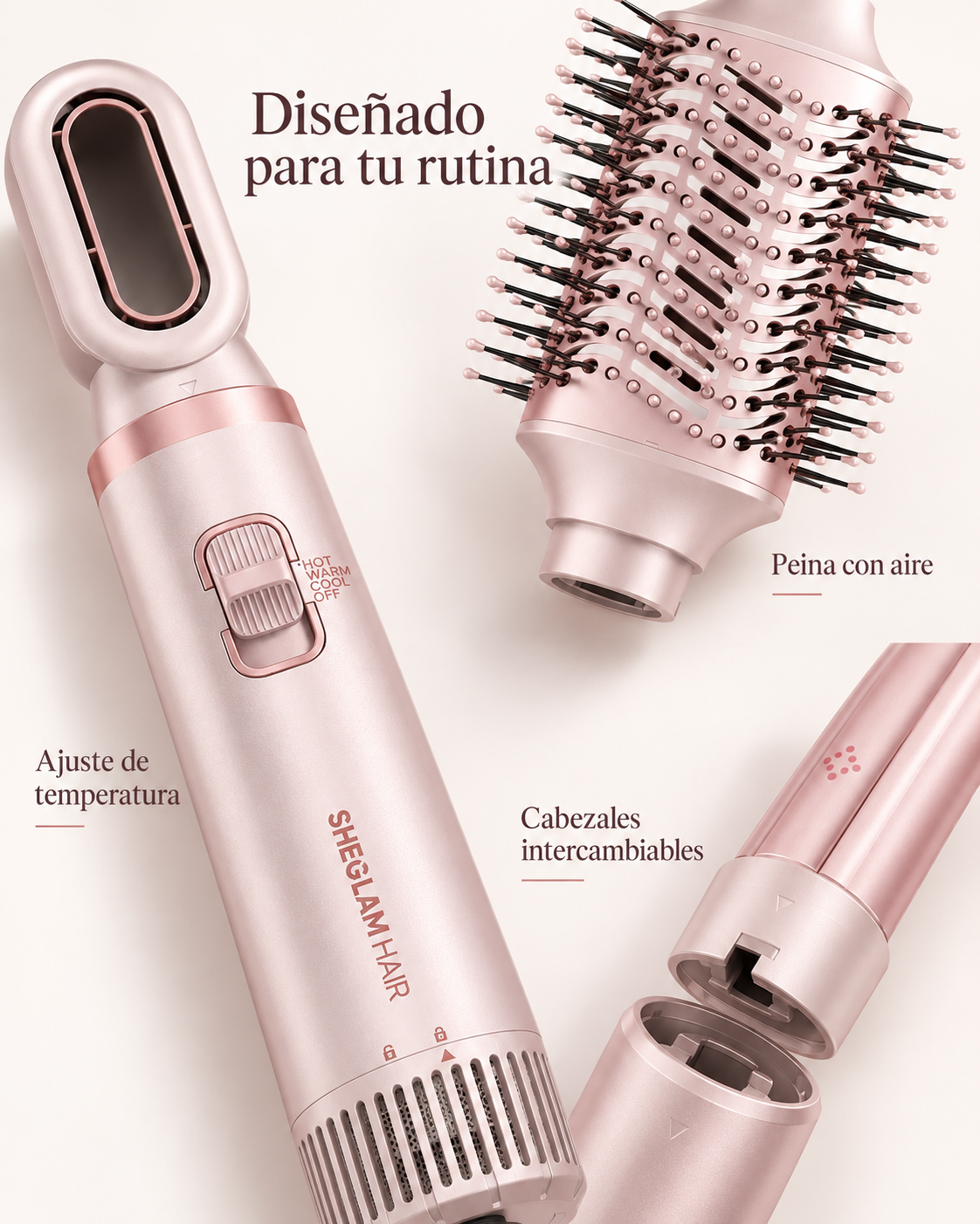 ESTILIZADOR MULTIFUNCIONAL TODO EN UNO BLOWOUT BLISS, 5 EN 1