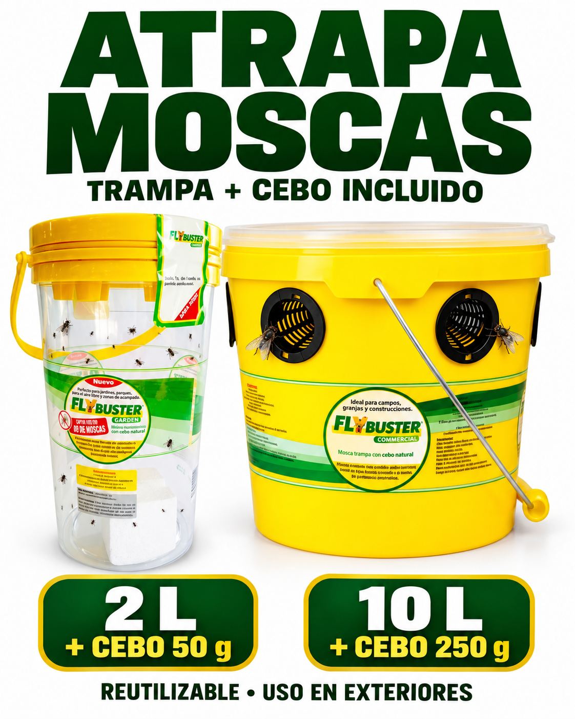 FLYBUSTER – TRAMPA Y CEBO PARA MOSCAS DE ALTA EFECTIVIDAD