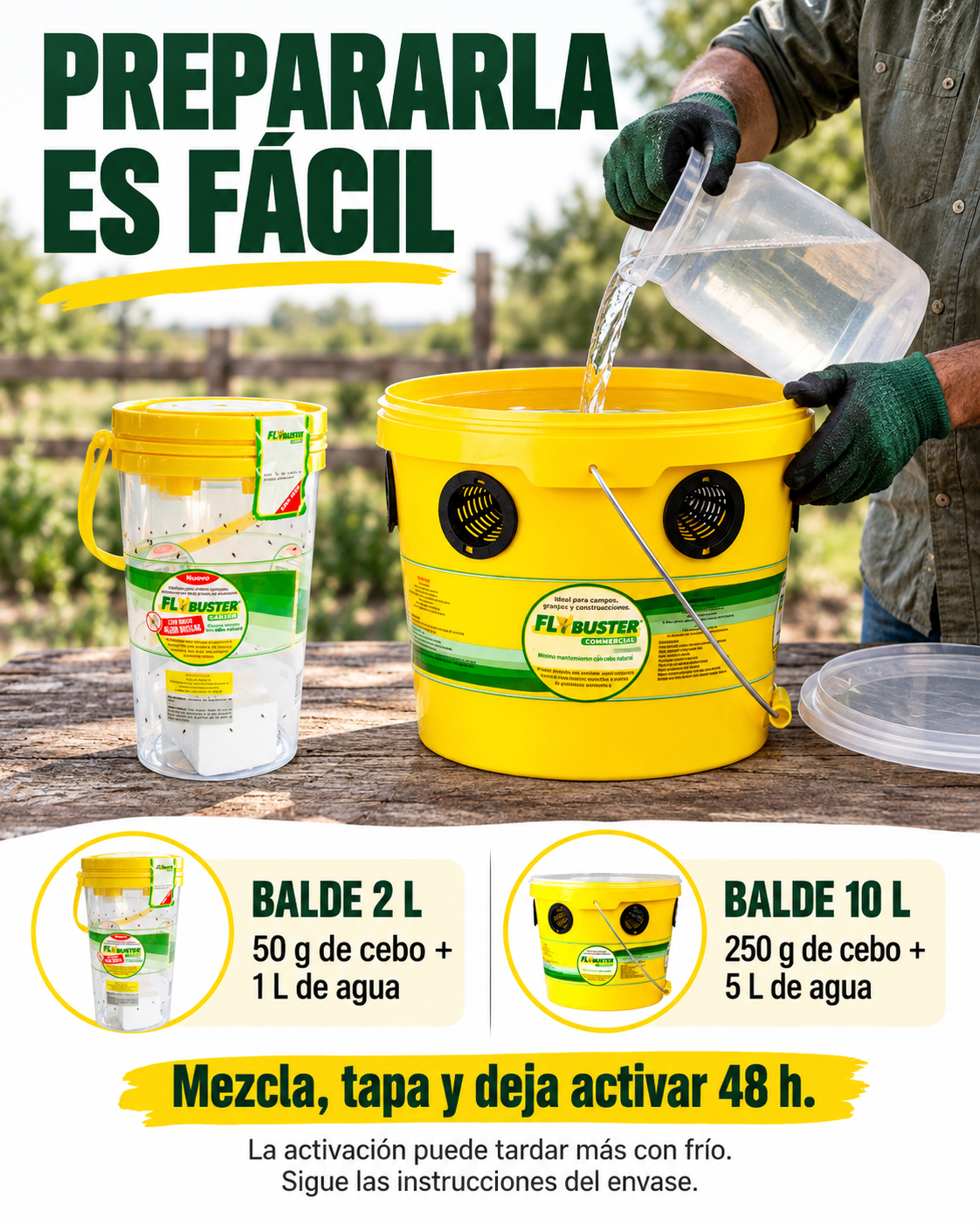 FLYBUSTER – TRAMPA Y CEBO PARA MOSCAS DE ALTA EFECTIVIDAD