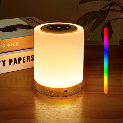 🌈💡 LÁMPARA RGB CON PARLANTE BLUETOOTH TÁCTIL 🎵📱