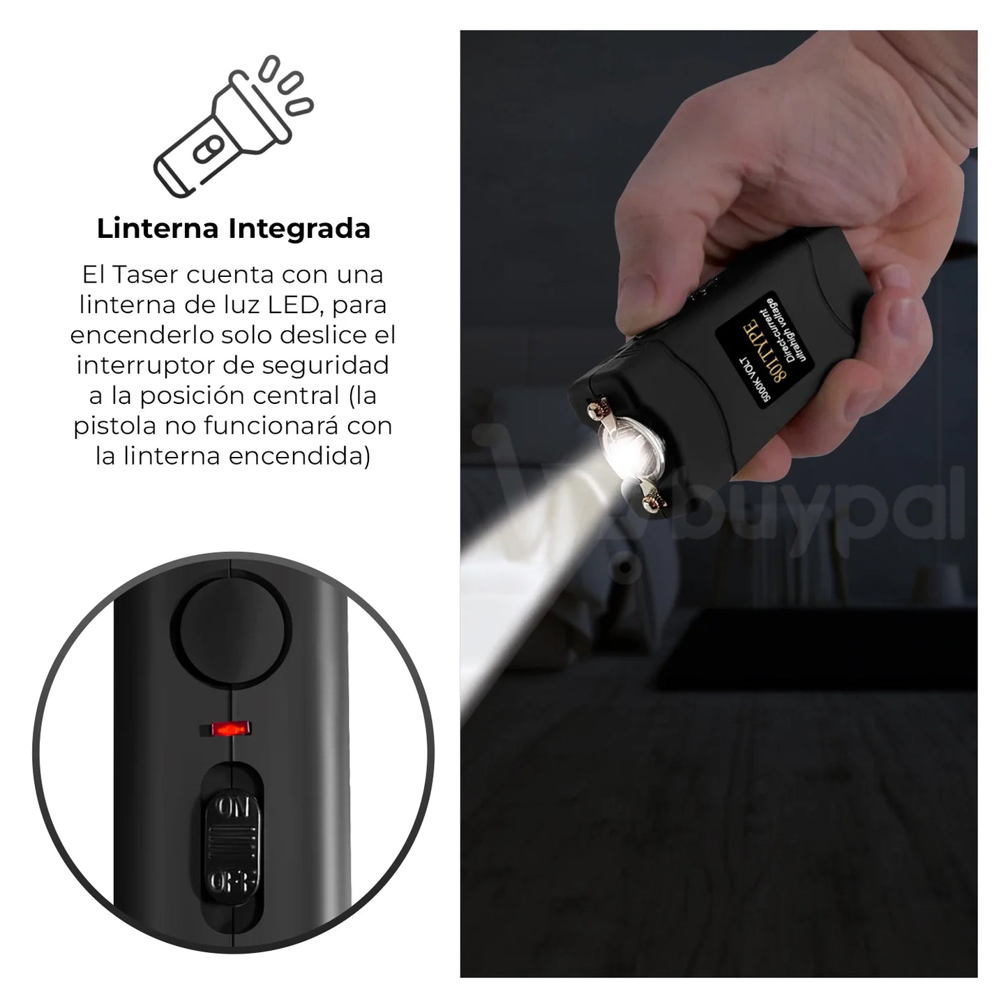 Taser Electroschock con Linterna