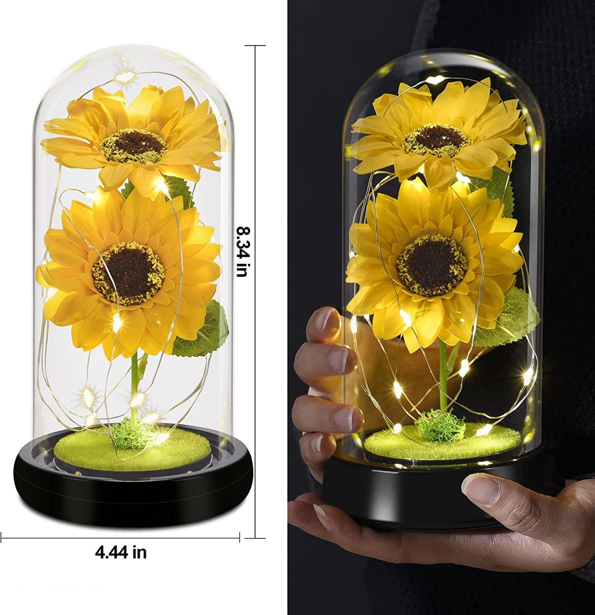 🌻 Cúpula de Girasol con Luz LED