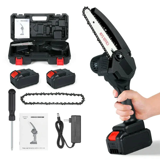 Mini Motosierra Compacta 48V - Potencia, Precisión y Comodidad en tus Manos