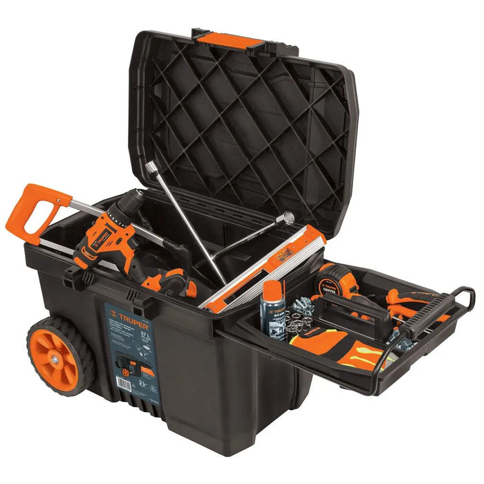 Caja para Herramienta de 23" con Ruedas y Mango Telescópico Truper 10902