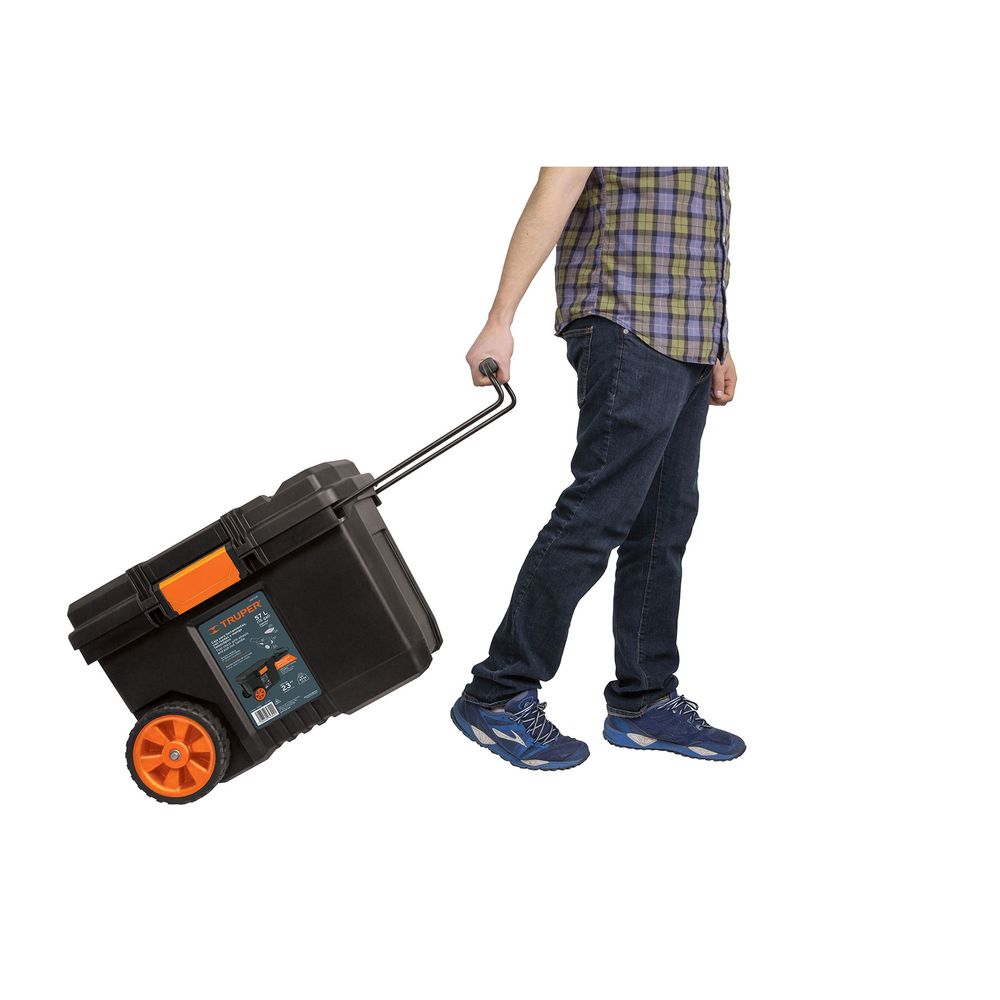 Caja para Herramienta de 23" con Ruedas y Mango Telescópico Truper 10902