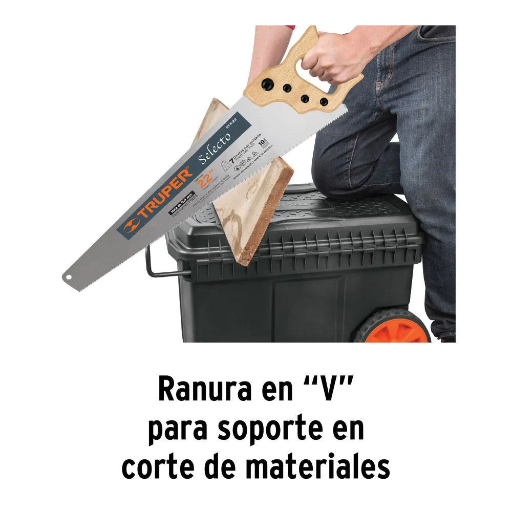 Caja para Herramienta de 23" con Ruedas y Mango Telescópico Truper 10902