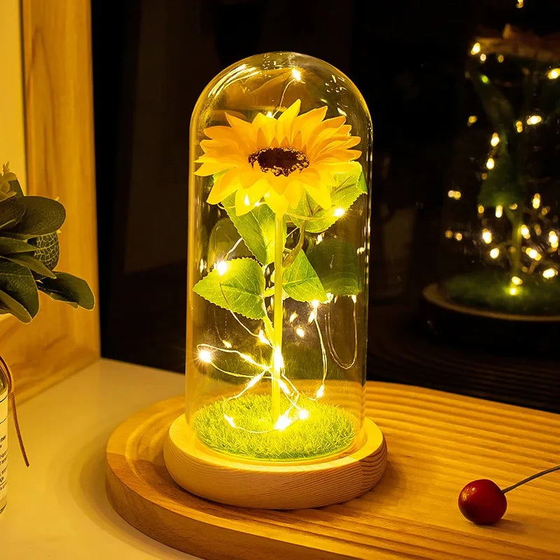 🌻 Cúpula de Girasol con Luz LED