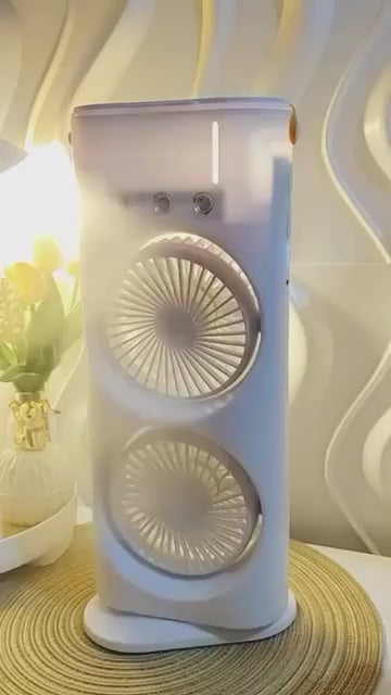 VENTILADOR HUMIDIFICADOR DOBLE 3 EN 1
